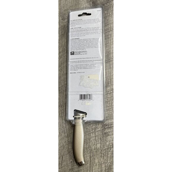 Oneida Bread‎ Knife & Case Stainless 8" Serrated Bevel Brushed Silver Handle NEW - Picture 2 of 8